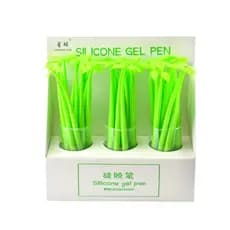 Caneta Criativa De Silicone Macia Lucky Leaf Sunflower Panda Bamboo Pen