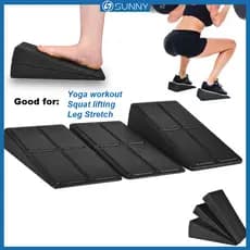 SunnyFit Squat Wedge Yoga Block Set 3PC Placa Inclinada Maca De Panturrilha De Alongamento Antiderrapante Ajustável