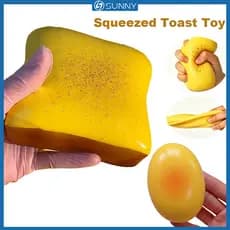 SunnyFit Pão Manteiga Torrada Brinquedo De Descompressão Squeeze Squishy Toys Alívio Do Estresse Simulação Artificial