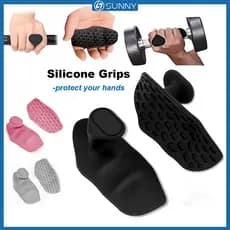 SunnyFit Silicone Pull Up Grips 2 Unidades De Tiras De Levantamento De Peso De Mão Sem Dedos Luvas De Treino De Ginástic