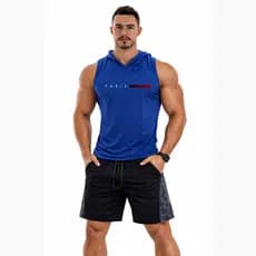 Regata Machão Camiseta Masculina Com Capuz Academia Paris