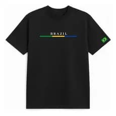 Camiseta Masculina E Feminina Camisa Do Brazil Copa Do Mundo