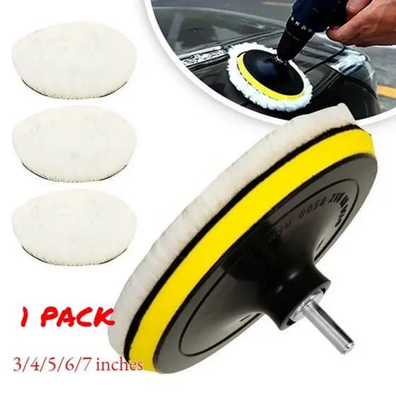 5 Tamanhos 3-7 Lã De Carro Beleza Imitação Disco De Polimento/Esponja De Cera Limpa Detalhe De Bonés De Cordeiro