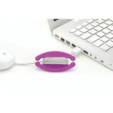 Organizador de cabos e fios médio fucsia