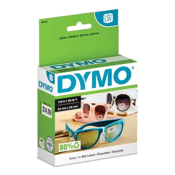 Etiqueta para impressora térmica DYMO Label Writer - rolo c/ 400un 23 x 22mm