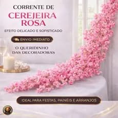 Corrente De Cerejeira Artificial 180cm / 135 Flores Decorativa Flor Artificial Trepadeira