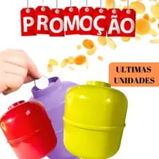 Kit 30 Cofrinho Cofre Botijão De Plástico Grande  Para Moedas E Notas