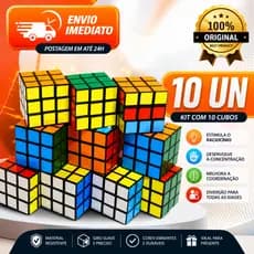 Kit 10/15/20/25/30/35 Cubo Mágico Pequeno 5 x 5 x 5 Cm Clássico Exercitar a Mente Adultos e Crianças