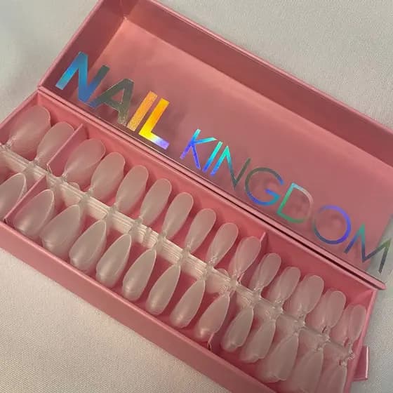 450 Unidades de Unhas Tips Solft Gel Tips em Gel Base Fosca Bailarina Oval Nail Kingdom