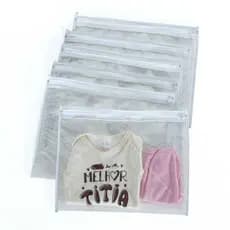KIT 6 Saquinhos Maternidade Organizador Viagem Mala Bebê Transparente