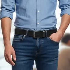 Cinto Masculino Dupla Face Reversível Preto Marrom Fivela Quadrada Removível