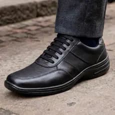 Sapato Masculino Couro Ultra Conforto Zarato Z01 Preto 2324