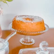 Prato de Cristal com Pé Pequeno Bolo | Frutas | Pão de Quejio Pearl Bolinhas 20 cm x 9 cm Wolff