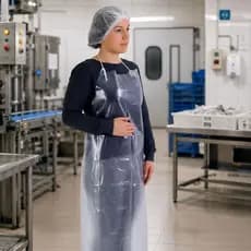 Avental Vinil Transparente para Cozinha Limpeza Proteção Frontal Laboratórios Impermeável Açougueiro Fosco Translúcido