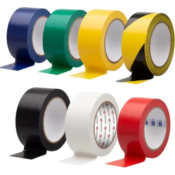 Fita Adesiva Demarcação De Solo 50mm x 30 Metros Resistente para Sinalização Segurança Organização