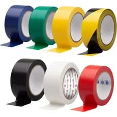 Fita Adesiva Demarcação De Solo 50mm x 30 Metros Resistente para Sinalização Segurança Organização