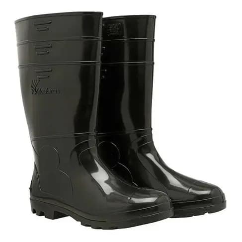 Bota Galocha Pvc Preta Borracha Cano Longo Vulcabras Lavar Quintal Forrada Epi Com Ca Profissional Trabalho