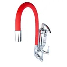 Torneira Com Filtro Parede Cozinha Flexivel Parede 2167 Vermelha