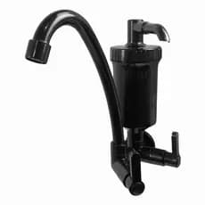 Torneira Filtro de Parede Preta Bica Móvel – Sem Refil/Vela