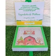Convite caixa Livro Shaker 13x12 Personalizado ( Leia a descriçao)