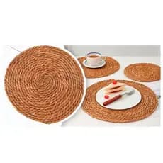 Jogo Americano Descanso Mesa Redondo Rústico 38cm Proteção Superfície Decoração