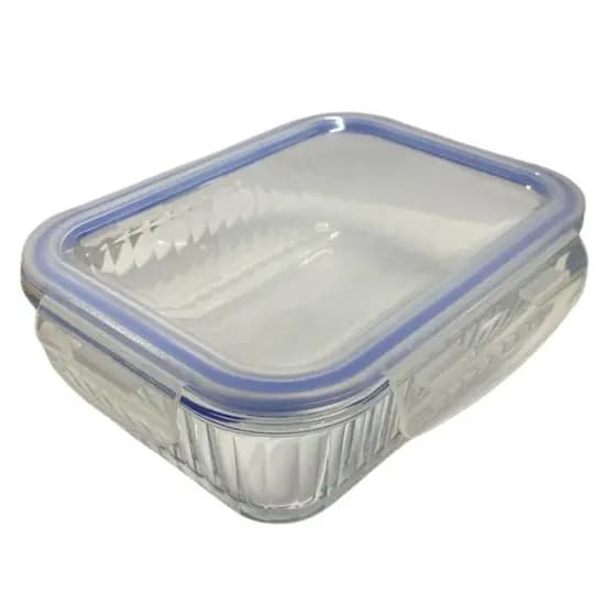Pote Hermético Vidro Borossilicato Tampa Listrada Capacidade 1500ml Resistente 1040ml