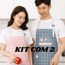 Kit 2- Avental de Cozinha Multiuso Impermeável com Bolso – Unissex Adulto Chef Churrasco