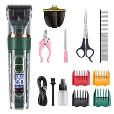 Maquina De Tosa Pet Com 4 Pentes Sem Fio Usb Cães E Gatos