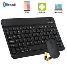 Combo Teclado + Mouse Bluetooth | Sem Fio, Silencioso e Recarregável | Para Tablet - Celular e Notebook