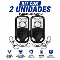 KIT 2 CONTROLE DE PORTÃO AUTOMATICO CONTROLE PARA ABRIR PORTÃO