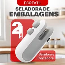 Mini Seladora de Embalagens Portátil 2 em 1 Recarregável Seladora Magnética e Cabo USB Saco