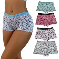 Kit 7 Calcinha Box Feminina Dvalen Cueca Boxer Feminina Calcinha Shortinho