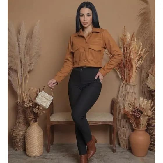 Jaqueta Feminina Elegance com Botões Tendência megaliquidaçao**