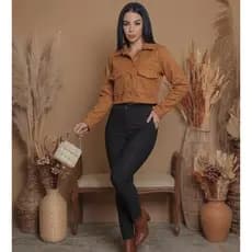 Jaqueta Feminina Elegance com Botões Tendência megaliquidaçao**