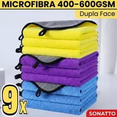 Toalhas Microfibra Premium Automotiva Dupla Face 600GSM e 400GSM Para Lavagem polimento de Carro