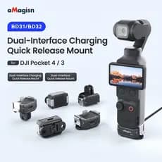 Suporte De Liberação Rápida De Carregamento De Interface Dupla Para DJI Pocket 4/3 , Base De Expansão De Garra De Aço In