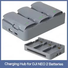 Gerenciador De Carregamento De Bateria Para DJI Neo 2 , 65W Hub Rápido Três Baterias Carregador Power Bank Drone Acessór