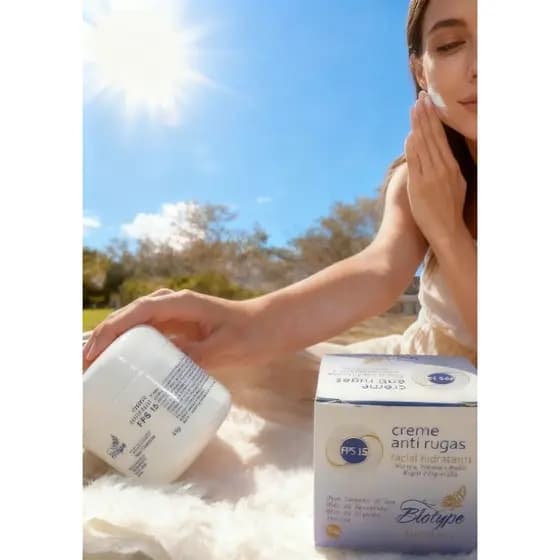 creme facial Biotype rosa mosqueta e antirrugas com proteção solar 45g