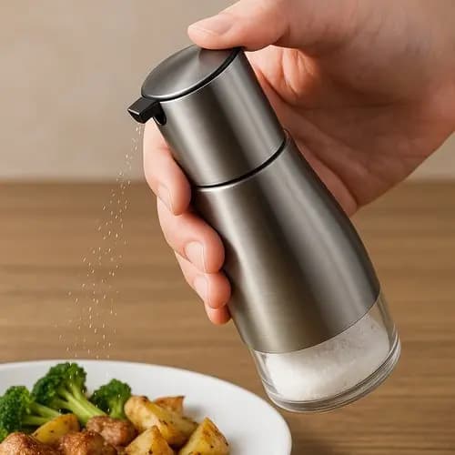Porta Temperos Vidro Hermético Capacidade 320ml Tampa Inox Organizador Cozinha