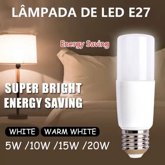 Lâmpada LED Bulbo Soquete E27 5W/10W/15W/20W 6500K Para Economia De Energia De Claro