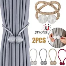 2PCS Cortina Magnética Clip Acessórios Porta-Esférica Fivela Pendurada Tieback