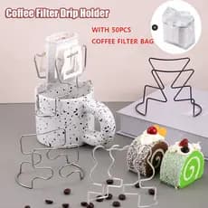 Saco De Café Expresso Reutilizável Porta-Pingos Com Filtro Aço Inoxidável Suporte De Orelha Suspenso De Fácil Utilização