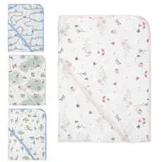 TOALHA DE BANHO FRALDA SOFT DUAS CAMADAS COM CAPUZ LATERAL PARA BEBÊ PAPI- 80x80CM MACIA, ABSORVENTE