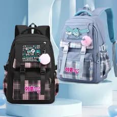 Mochila escolar de desenho animado Hatsune Miku Mochila Anime japonês bidimensional estudante Campus mochila de grande capacidade