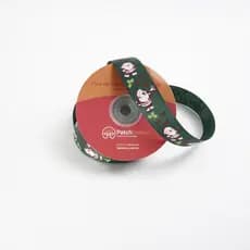 Fita de Gorgurão Natalina Noel Verde - 25mm - Rolo Com 25 Metros