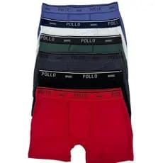 Kit 6 Cueca Boxer Box Infantil Menino Pollo Lisa Microfibra Kids