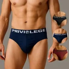 Kit 3 Cuecas Slip Adulto Masculina Tradicional Microfibra