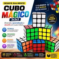 🧠✨ Cubo Mágico 3x3 Profissional – Desafie Sua Mente e Divirta-se! 🎲