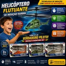 🚁 Helicóptero Flutuante de Indução Harbin com Sensor de Movimento ✨