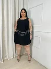 Vestido Plus Size Básico Soltinho Com Bolso | Regata G1 G2 G3 G4 | Malha Verão Plus size de verdade